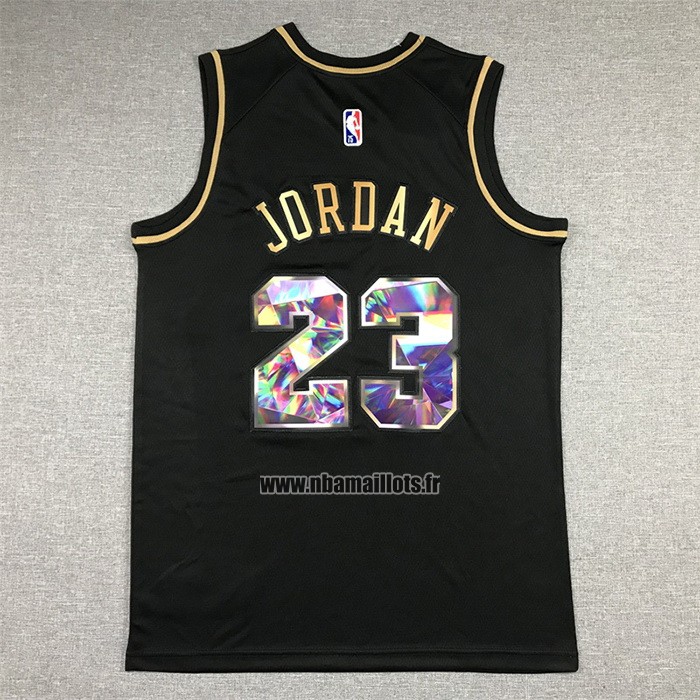 Maillot Golden Edition Chicago Bulls Michael Jordan NO 23 2021-22 Noir